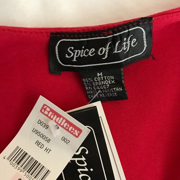 SPICE OF LIFE Bradlee's Vintage Square Neck Red Top NWT MEDIUM - Picture 3 of 11